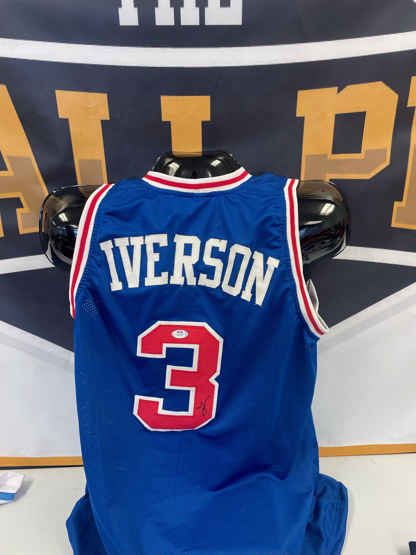 ALLEN IVERSON BLUE JERSEY